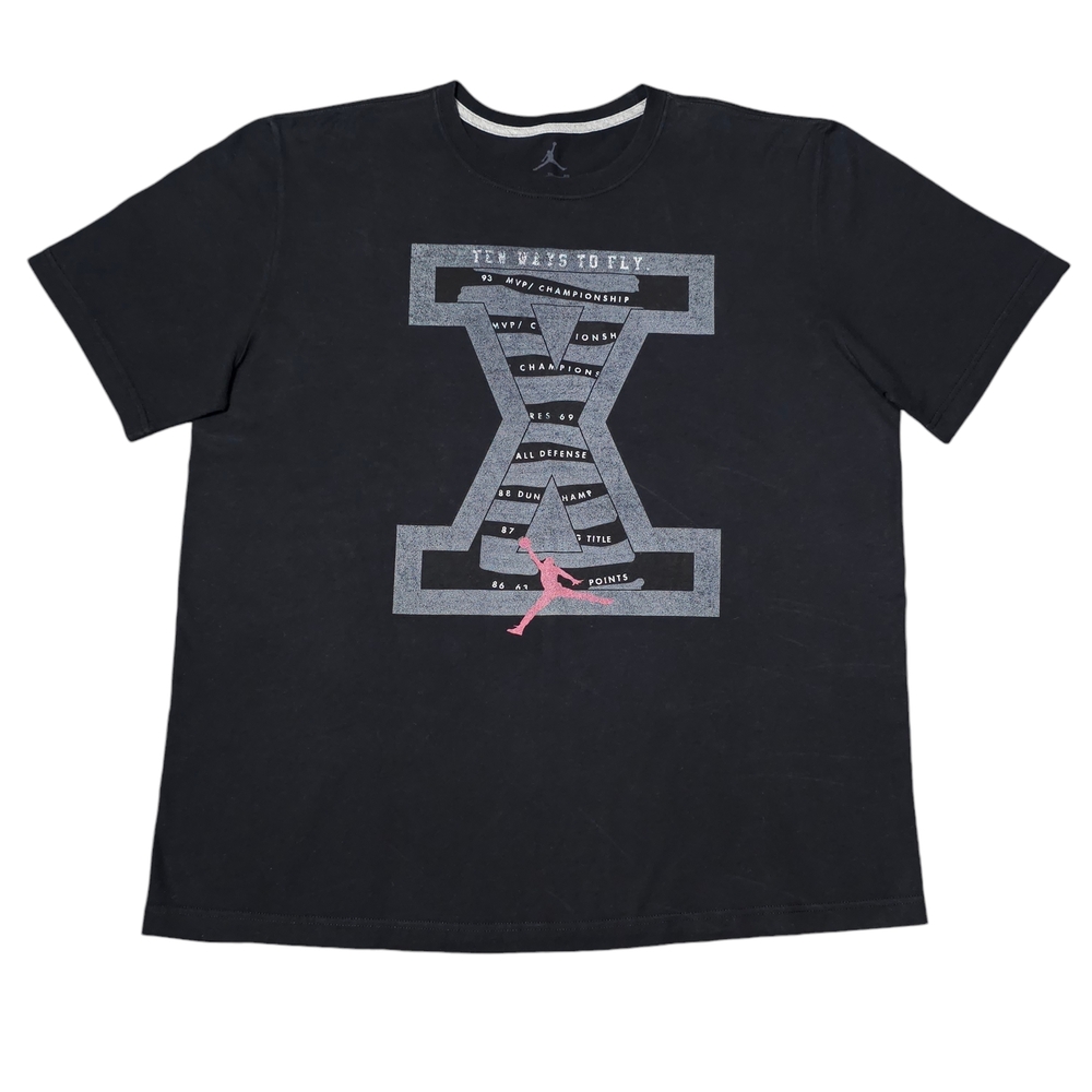 Jordan 10 "Ten Ways To Fly" Graphic T-Shirt Men's XL